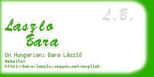 laszlo bara business card