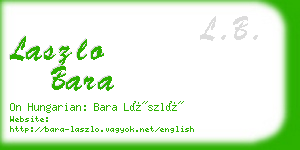 laszlo bara business card